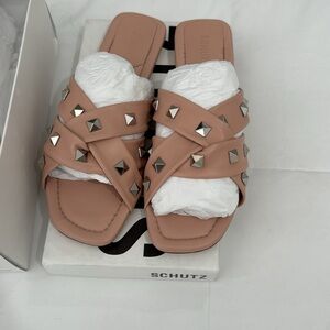 Roxanne Nappa Leather Sandal - 9.5 / Sweet Rose / Nappa Leather